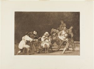 Kto cię nie lubi, zniesławi cię żartem, tablica 17 z Los Proverbios autorstwa Francisco Jose de Goya y Lucientes
