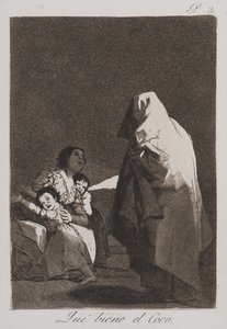 Nadchodzi Bogey-Man autorstwa Francisco de Goya