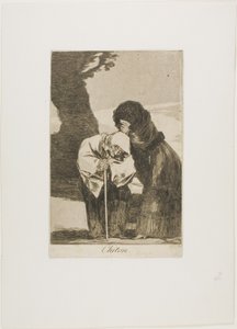 Cisza, płyta 28 z Los Caprichos autorstwa Francisco Jose de Goya y Lucientes