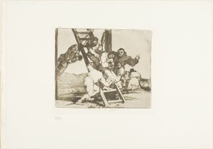 To trudny krok!, płyta 14 z The Disasters of War autorstwa Francisco Jose de Goya y Lucientes