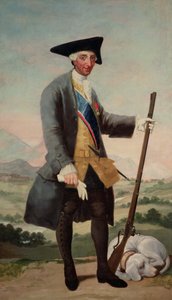 Król Karol III (1716-88) jako myśliwy autorstwa Francisco de Goya