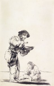 La Bouillie: Żebracy jedzący zacieru autorstwa Francisco de Goya