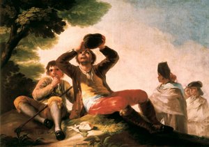 „Le buveur” Francisco de Goya y Lucientes (1746-1828). 1777. Madryt. Muzeum Prado. autorstwa Francisco Jose de Goya y Lucientes