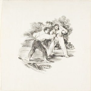 Współczesny pojedynek autorstwa Francisco Jose de Goya y Lucientes