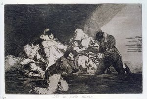 Nie można patrzeć, płyta 26 „Katastrofy wojny” autorstwa Francisco Jose de Goya y Lucientes