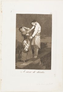 Na polowanie na zęby, płyta dwunasta z Los Caprichos autorstwa Francisco Jose de Goya y Lucientes