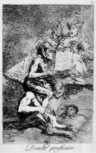 Wyznanie wiary, scena czarów z elfami autorstwa Goi, koniec XVIII wieku. autorstwa Francisco de Goya