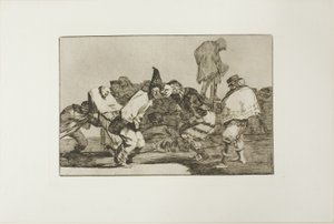 Raduj się, Karnawale, na jutro będziesz popiołem, tablica 14 z Los Proverbios autorstwa Francisco Jose de Goya y Lucientes