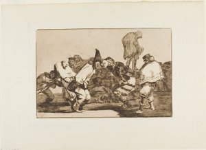 Raduj się, Karnawale, na jutro będziesz popiołem, tablica 14 z Los Proverbios autorstwa Francisco Jose de Goya y Lucientes
