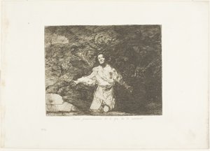 Smutne przeczucia tego, co się wydarzy, płyta pierwsza z The Disasters of War autorstwa Francisco Jose de Goya y Lucientes