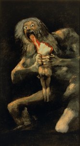 Saturn pożerający jednego ze swoich synów autorstwa Francisco de Goya