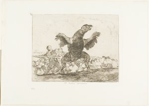 Mięsożerny sęp, płyta 76 z filmu Katastrofy wojny autorstwa Francisco Jose de Goya y Lucientes