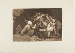 Pazury kota i strój wielbiciela - podobnie jak wada jest często ubrana w strój cnoty, tabliczka dziewiąta z Los Proverbios. autorstwa Francisco Jose de Goya y Lucientes