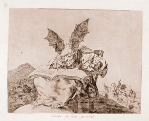 Katastrofy wojny : Przeciw wspólnemu dobru (akwaforta z rysunku przygotowawczego) autorstwa Francisco de Goya