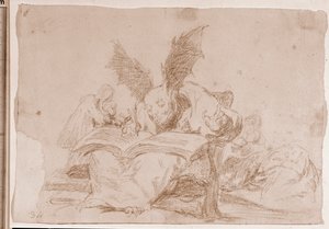 Katastrofy wojny: Przeciw wspólnemu dobru (rysunek przygotowawczy) autorstwa Francisco de Goya