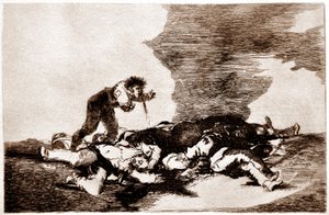 Katastrofy wojny: Para eso habeis nacido (po to się urodziłeś) autorstwa Francisco Jose de Goya y Lucientes
