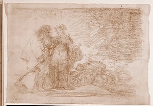 Katastrofy wojny: to prawda (rysunek przygotowawczy) autorstwa Francisco de Goya