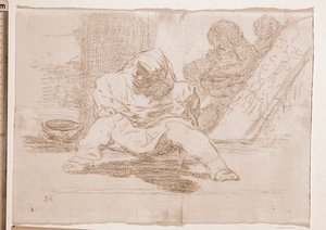 Katastrofy wojny: co za szaleństwo! (rysunek przygotowawczy) autorstwa Francisco de Goya