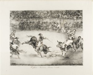 Słynny Amerykanin Mariano Ceballos z The Bulls of Bordeaux autorstwa Francisco Jose de Goya y Lucientes
