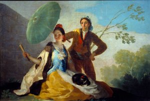 Obraz Parasol autorstwa Francisco de Goya (1746-1828) XVIII-wieczne Muzeum Prado w Madrycie autorstwa Francisco de Goya