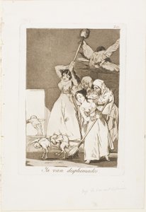 There Go Plucked (tj. runo), płyta 20 z Los Caprichos autorstwa Francisco Jose de Goya y Lucientes