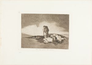 Nie ma nikogo, kto by im pomógł, płyta 60 z filmu Katastrofy wojny autorstwa Francisco Jose de Goya y Lucientes