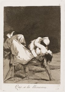 Zabrali ją!, płyta ósma z Los Caprichos, 1797-99 autorstwa Francisco de Goya