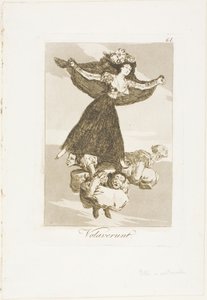 Oni polecieli, płyta 61 z Los Caprichos (Kaprysy) autorstwa Francisco Jose de Goya y Lucientes