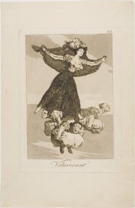 Polecieli, tablica 61 z Los Caprichos autorstwa Francisco Jose de Goya y Lucientes
