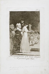 Mówią „Tak” i podają rękę Pierwszemu Przybyszowi, płyta druga z Los Caprichos, 1797-99 autorstwa Francisco de Goya