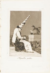 Te drobinki kurzu, płyta 23 z Los Caprichos autorstwa Francisco Jose de Goya y Lucientes