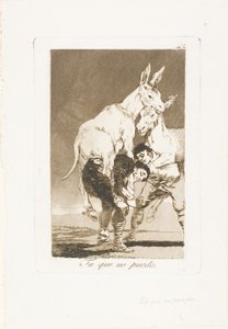 Ty, który nie potrafisz, tablica 42 z Los Caprichos autorstwa Francisco Jose de Goya y Lucientes