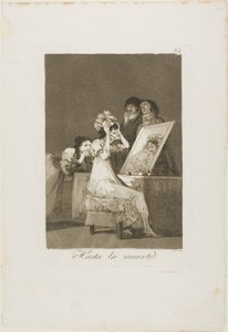 Do śmierci, płyta 55 z Los Caprichos autorstwa Francisco Jose de Goya y Lucientes