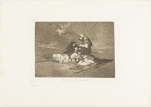 Jaki jest pożytek z kubka?, płyta 59 z The Disasters of War autorstwa Francisco Jose de Goya y Lucientes