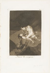 Kto by pomyślał!, płyta 62 z Los Caprichos autorstwa Francisco Jose de Goya y Lucientes