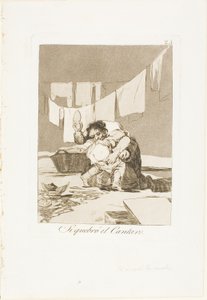 Tak, zepsuł garnek, płyta 25 z Los Caprichos autorstwa Francisco Jose de Goya y Lucientes