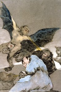 potwory, rycina 1797-1799 autorstwa Francisco Jose de Goya y Lucientes