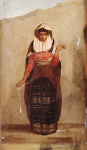 Prządka, Francisco Laso (1823-1869), Muzeum Sztuki w Limie