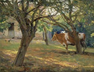 OGRÓD PANA JUANA – 1930 / 36–70,5X90 CM– autorstwa Francisco Llorens Diaz