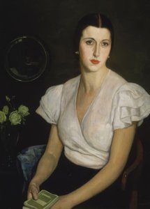 BEZ TYTUŁU - (PORTRET PANI Z KSIĄŻKĄ W RĘKU)