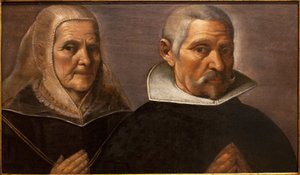 Portret modlącej się pary wieku. Obraz Francisco Pacheco (1564-1644), ok. 1630. Muzeum Sztuk Pięknych w Sewilli, Hiszpania.