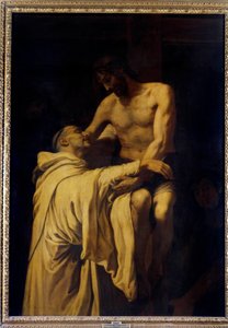 Chrystus biorący na ręce św. Bernarda z Clairvaux (San Bernardo di Chiaravalle) (1090-1153) Obraz Francisco Ribalta (1565-1628) 1621 nd. 1,58x1,13 m Madryt, Muzeum Prado