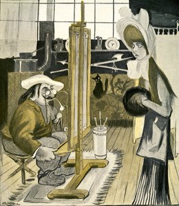 Młoda Angielka pozuje francuskiemu artyście, 1903