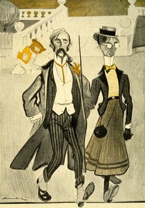 Angielska para we Francji wyśmiewana za ich dziwne wyczucie mody, 1903