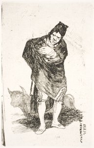 Andaluzyjski przemytnik, z bykiem autorstwa Francisco de Goya
