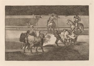 Banderille z petardami autorstwa Francisco de Goya