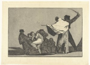 Znana głupota Rozproszony Conocido Los Disparates (The Follies) (tytuł serii) Los Proverbios (Przysłowia) (tytuł serii) autorstwa Francisco de Goya