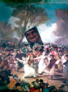 Walka byków na wsi, 1812-1814 autorstwa Francisco de Goya