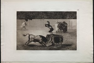 Walki byków: kolejne jego szaleństwo w tym samym pierścieniu autorstwa Francisco de Goya