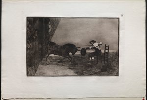 Walki byków: Odwaga Martincho na ringu w Saragossie autorstwa Francisco de Goya